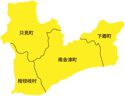 南会津地域の地図